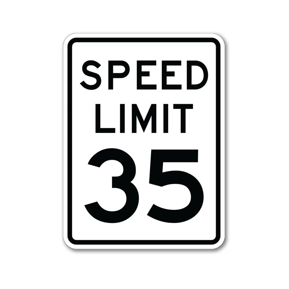 35 mph speed limit sign Arizona
