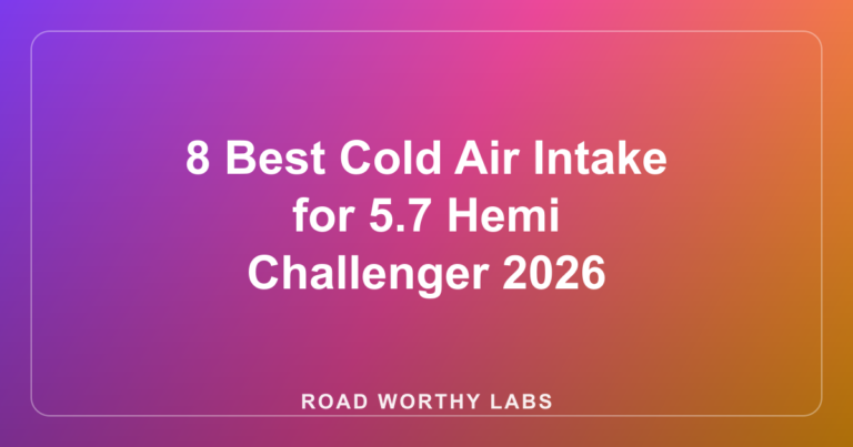 8 Best Cold Air Intake for 5.7 Hemi Challenger 2026