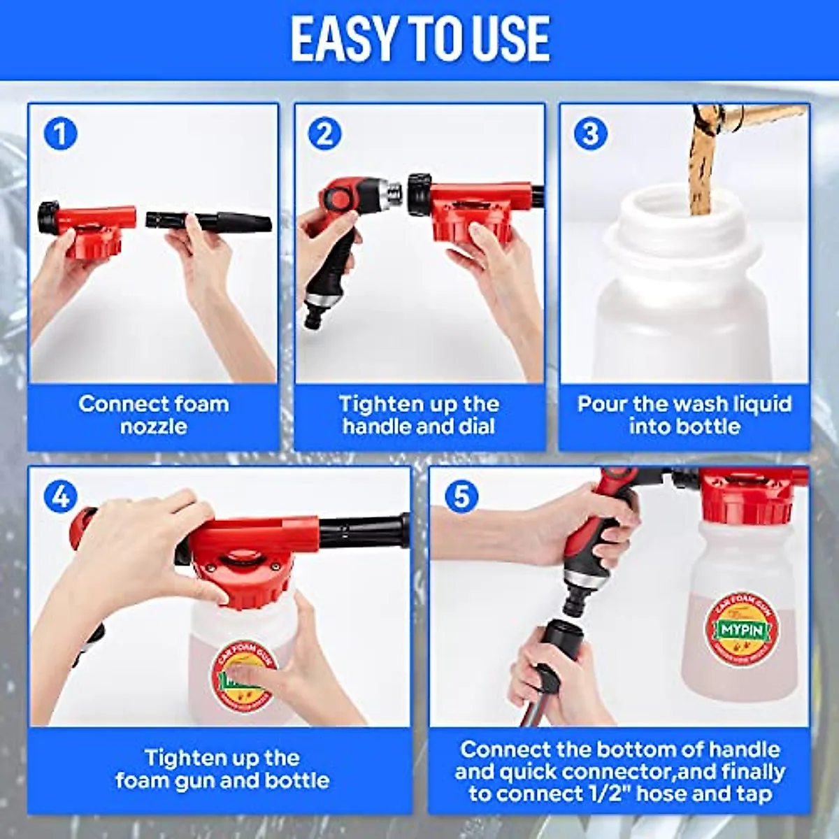 adjusting foam gun nozzle dial