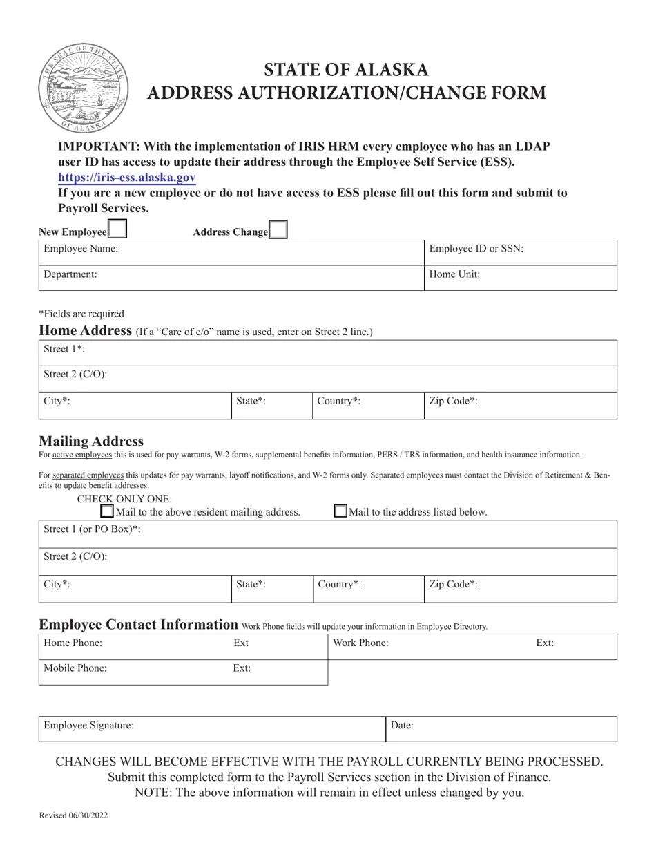 Alaska DMV form 811
