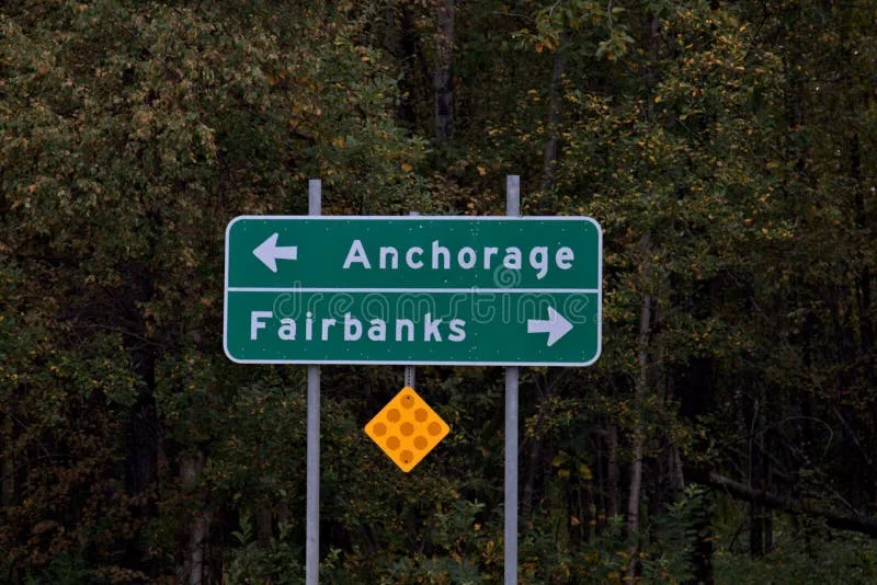 Alaska highway sign