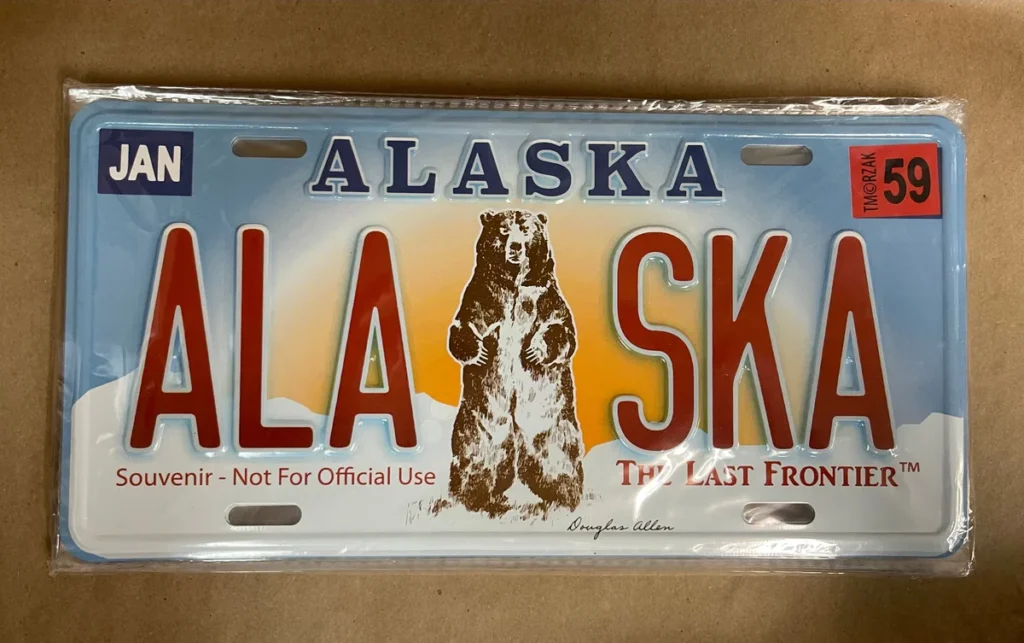Alaska license plate