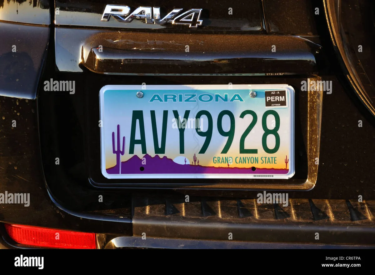 Arizona license plate frame obstruction laws