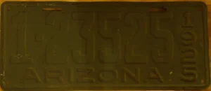 Arizona license plate
