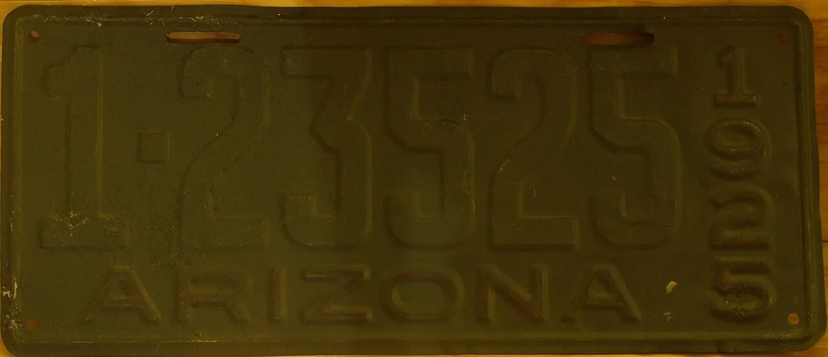 Arizona license plate
