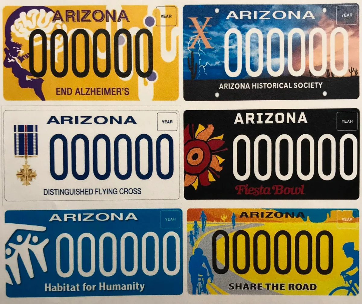 Arizona license plate types comparison