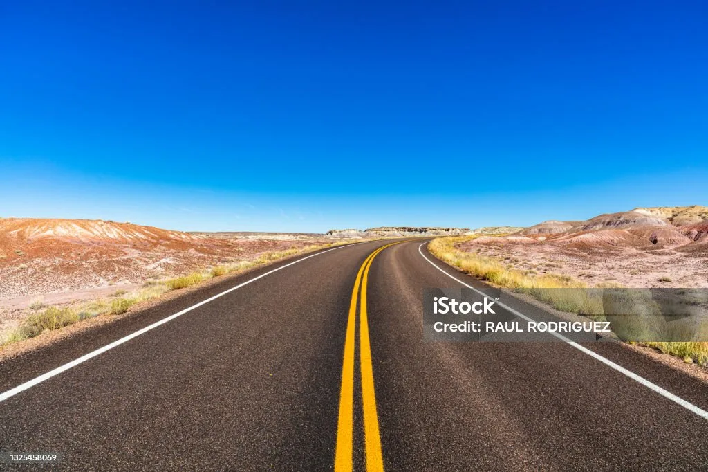 Arizona two-lane rural highway