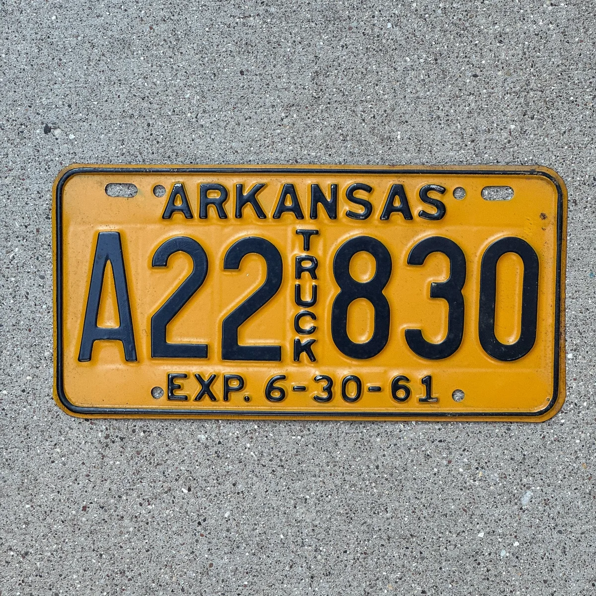 Arkansas commercial license plate
