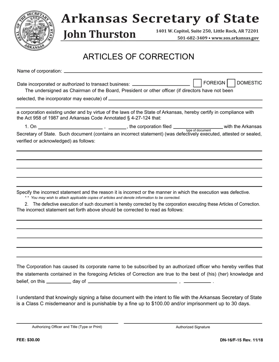 Arkansas driver license error correction