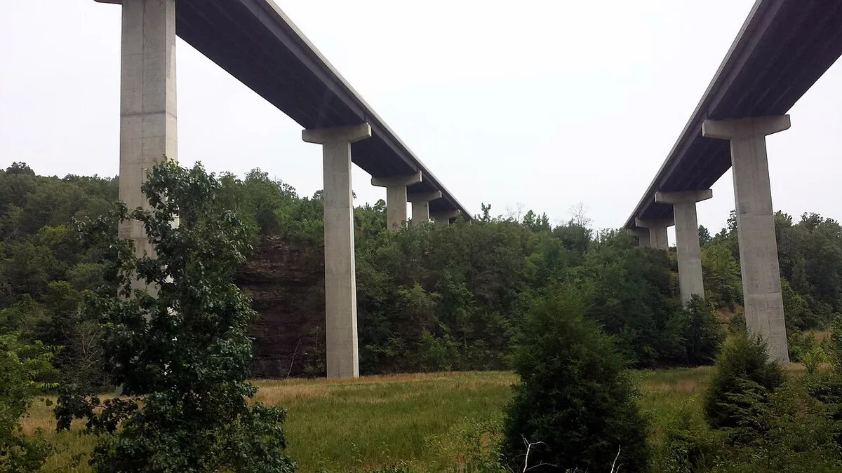 Arkansas interstate highway map with neighboring states
