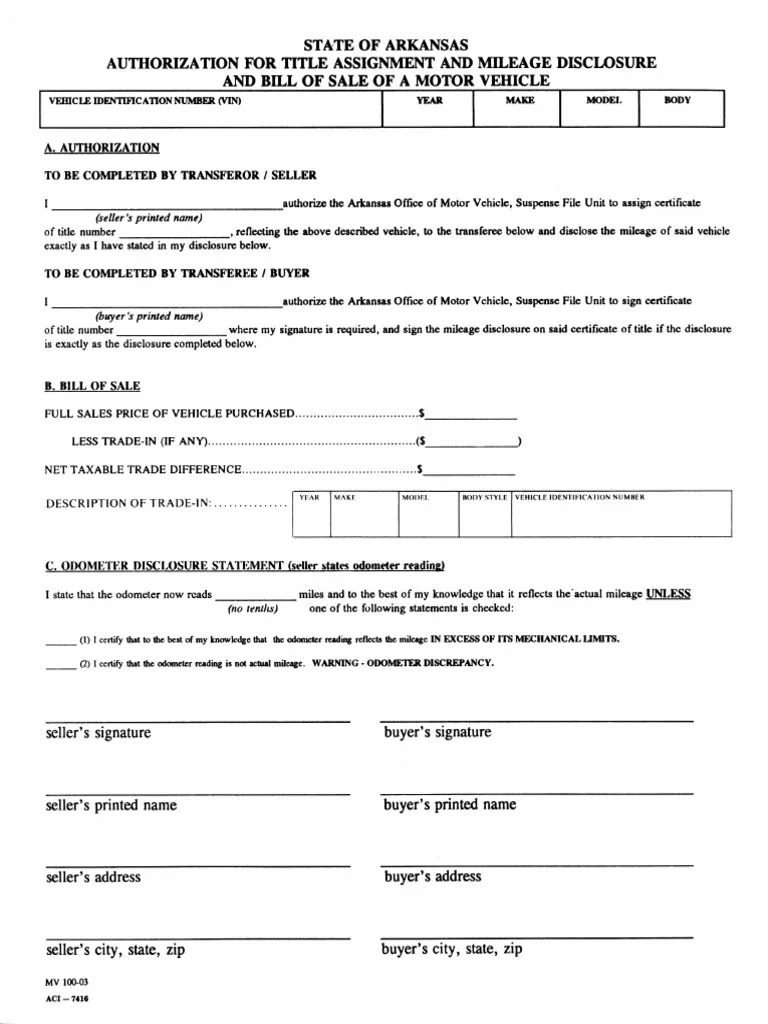 Arkansas license plate application form
