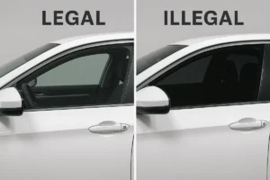 Arkansas window tinting legal limits for passenger cars and SUVs