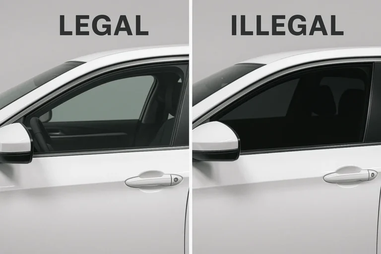 Arkansas window tinting legal limits for passenger cars and SUVs