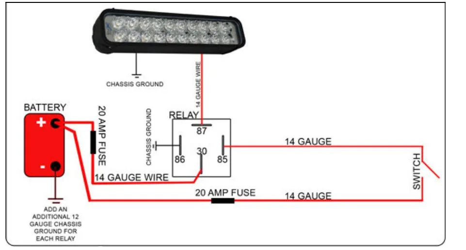 auxiliary light wiring installation relay