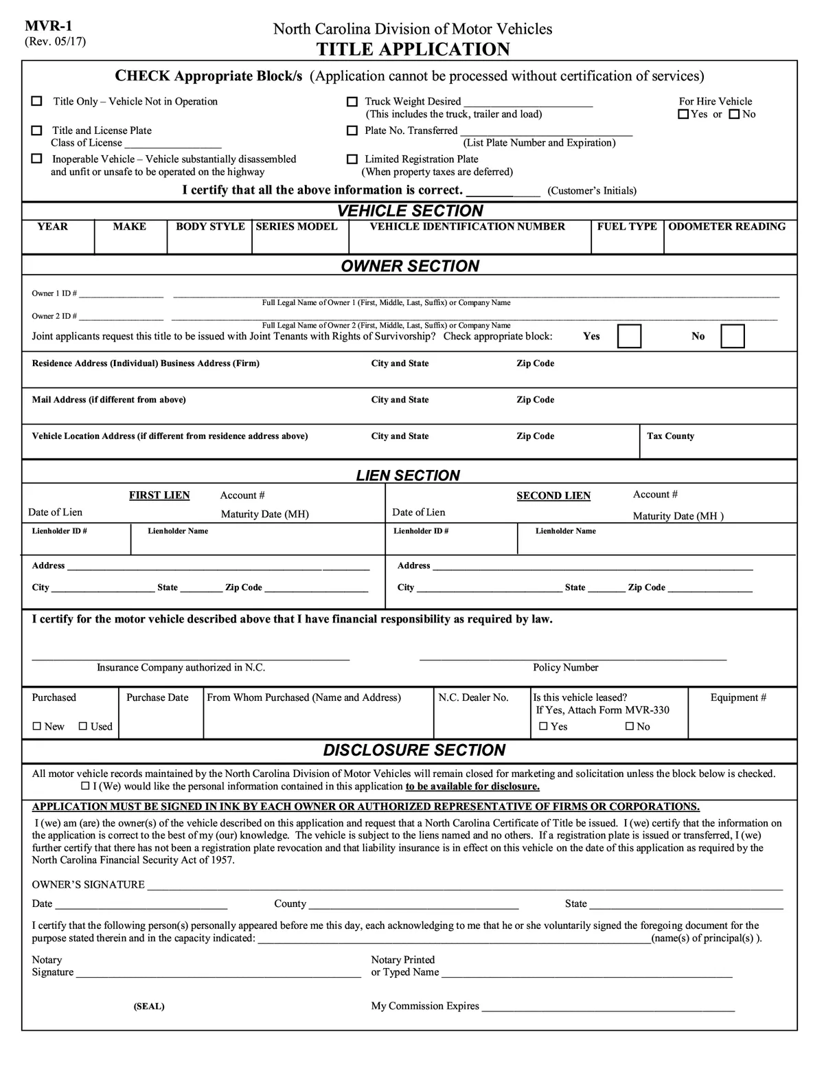 bonded title application