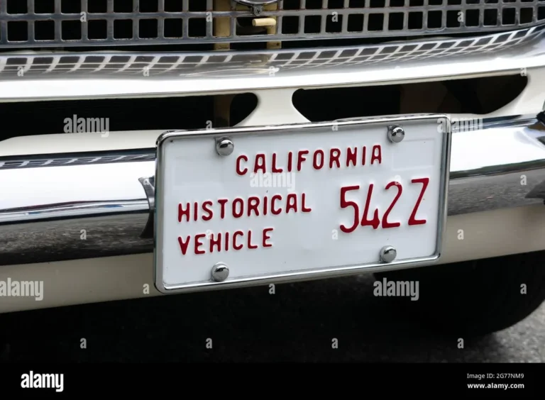 California historic vehicle plate eligibility