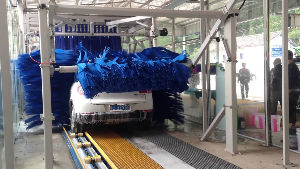 car wash conveyor rollers and guide rails