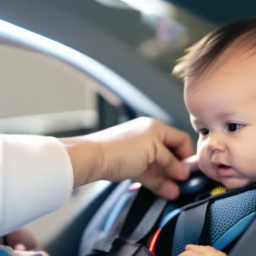 child passenger safety technician inspecting car seat