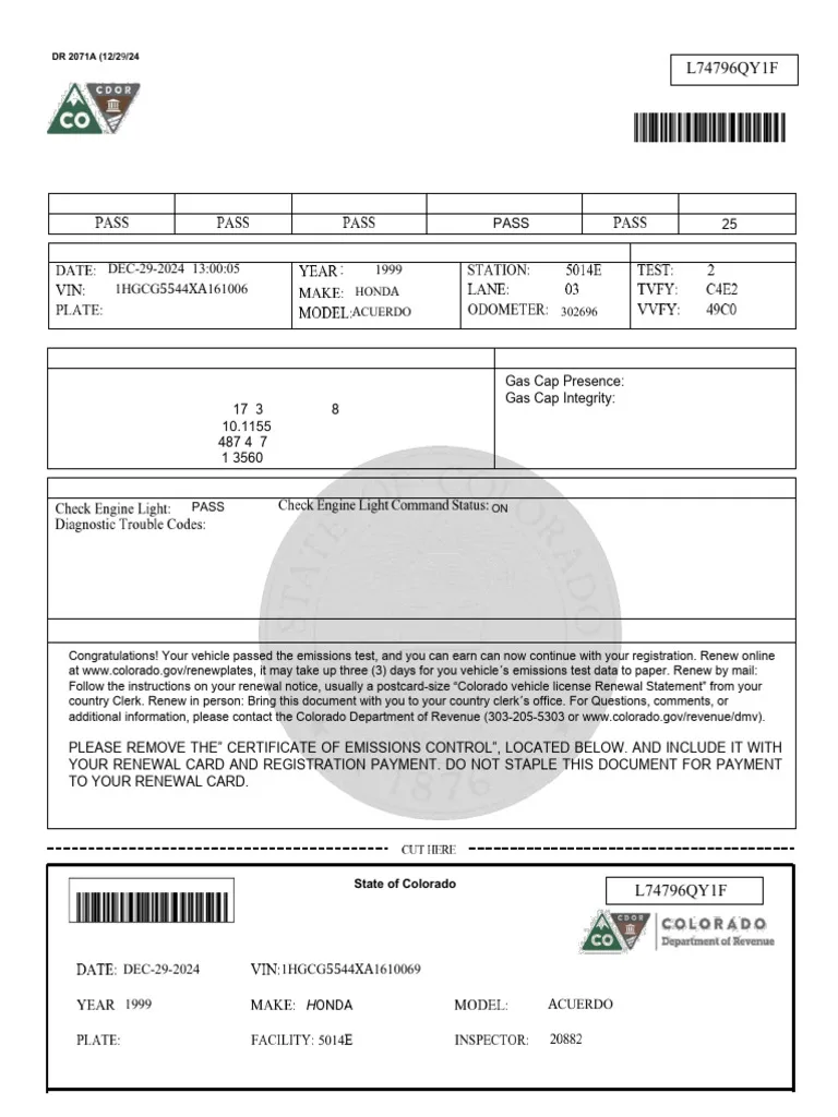 Clean Screen letter Colorado emissions