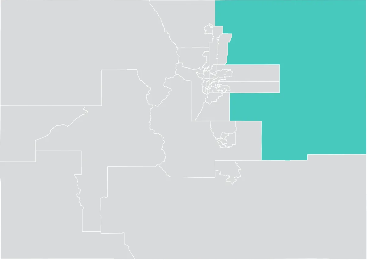 Colorado county map