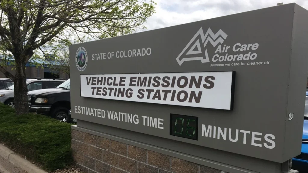 Colorado emissions testing geographic boundaries for Denver and Boulder areas