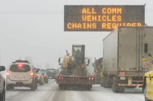 Colorado fines for causing road closures due to traction law non-compliance