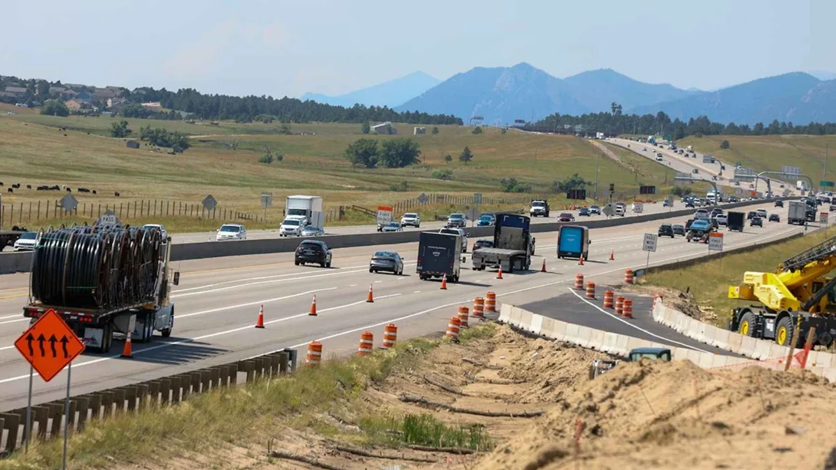 Colorado left lane passing only law on high speed multi lane highways