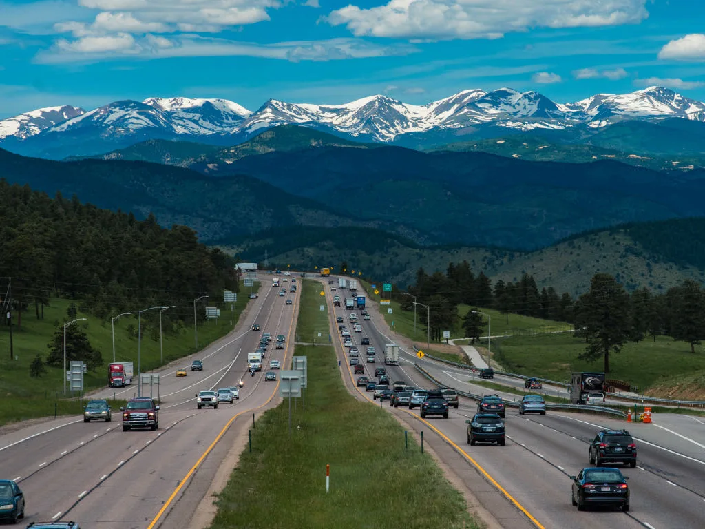 Colorado mountain highway traffic congestion