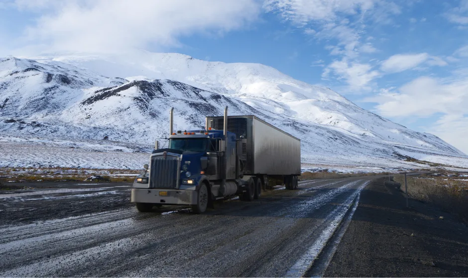 commercial truck Alaska winter