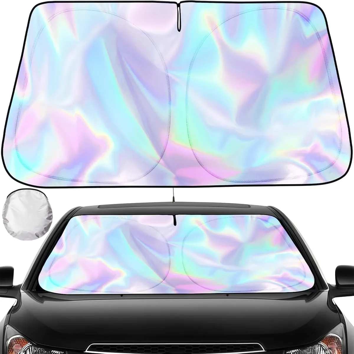 custom reflective sunshade fit on dashboard