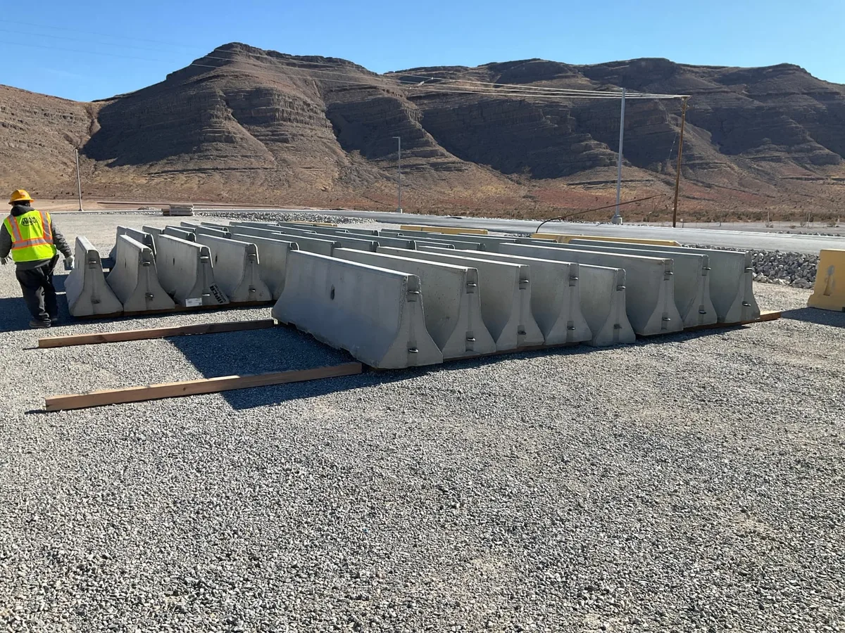 divided highway with concrete barrier Colorado