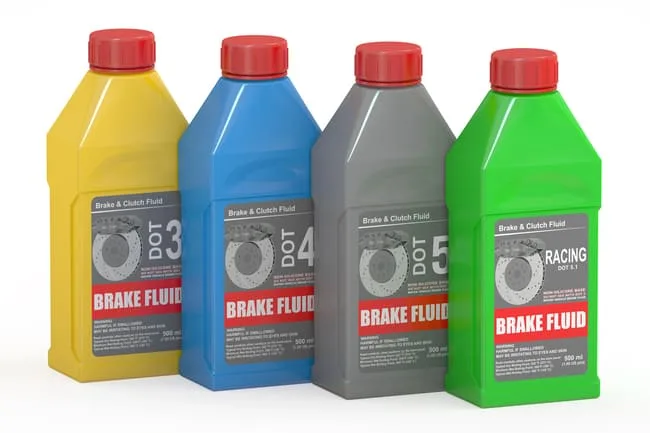DOT 3 DOT 4 DOT 5 brake fluid comparison
