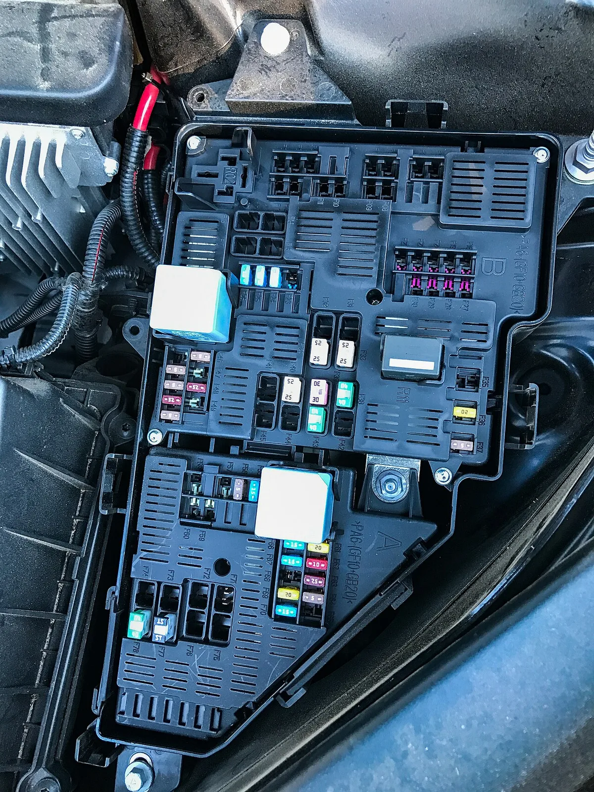 engine bay electrical components