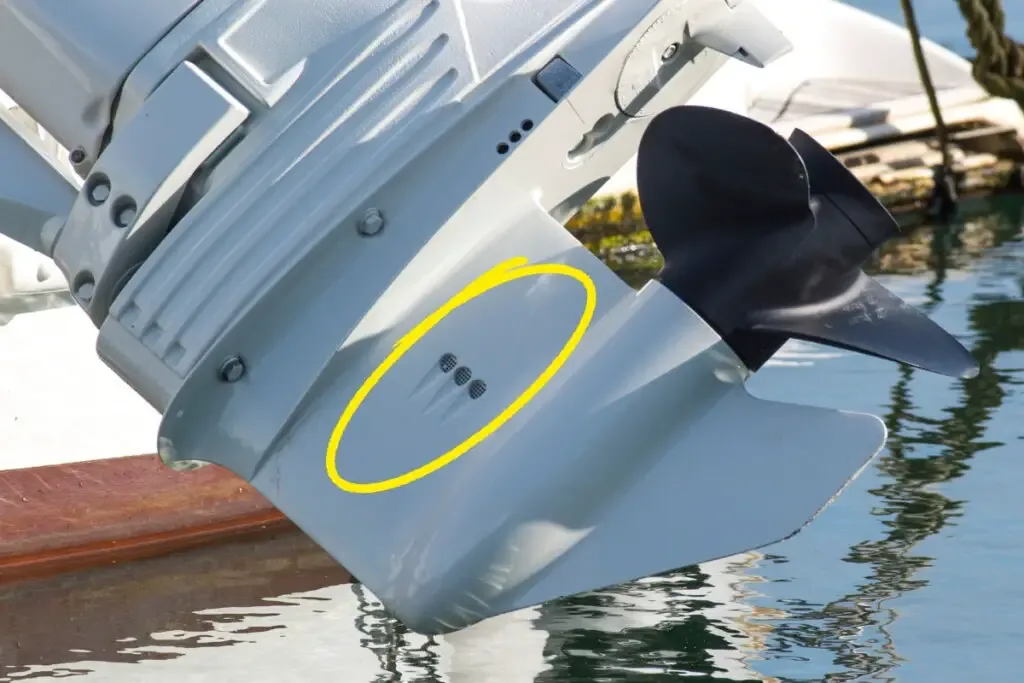 flush muffs attached to motor intake