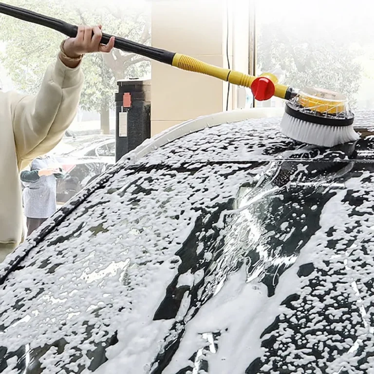 foam brush at self-serve car wash