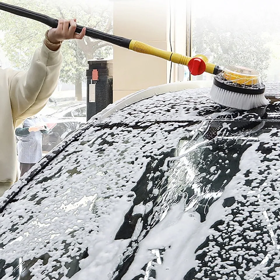foam brush at self-serve car wash