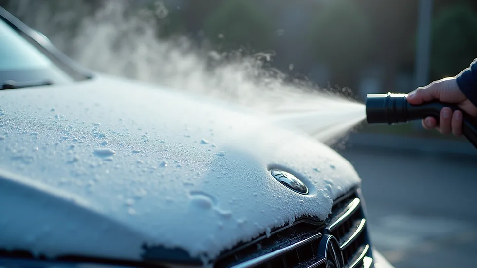 foam cannon car wash preparation