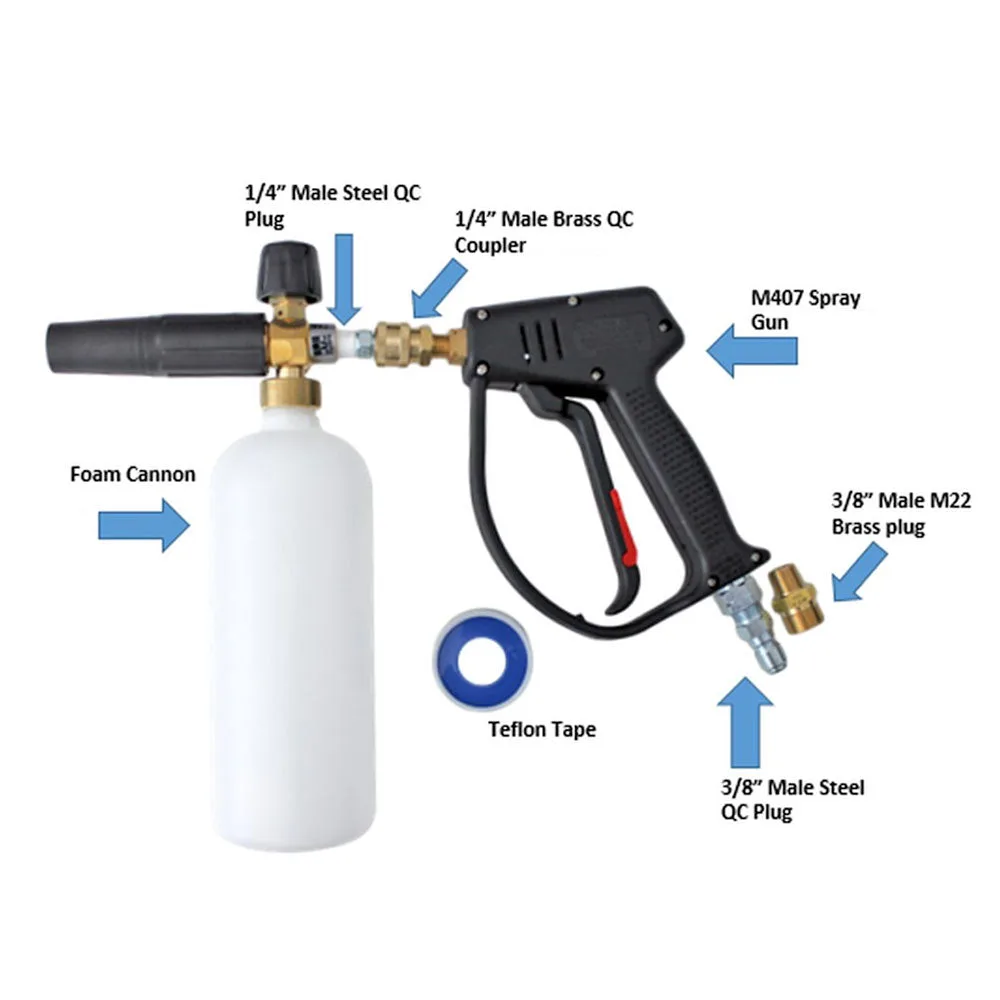foam cannon maintenance disassembled