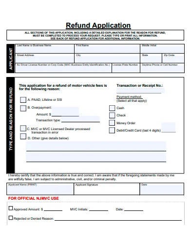 Form 96-0198 Arizona registration refund