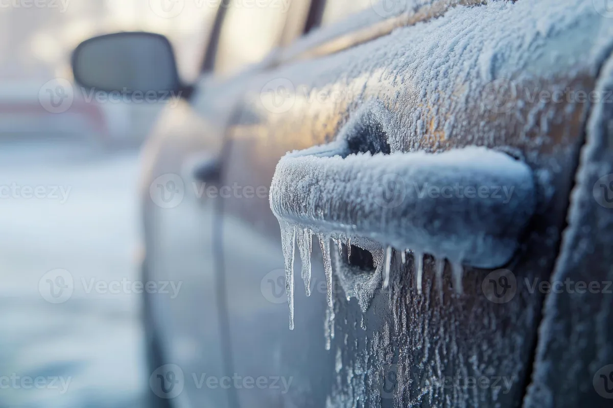 frozen car door seal winter