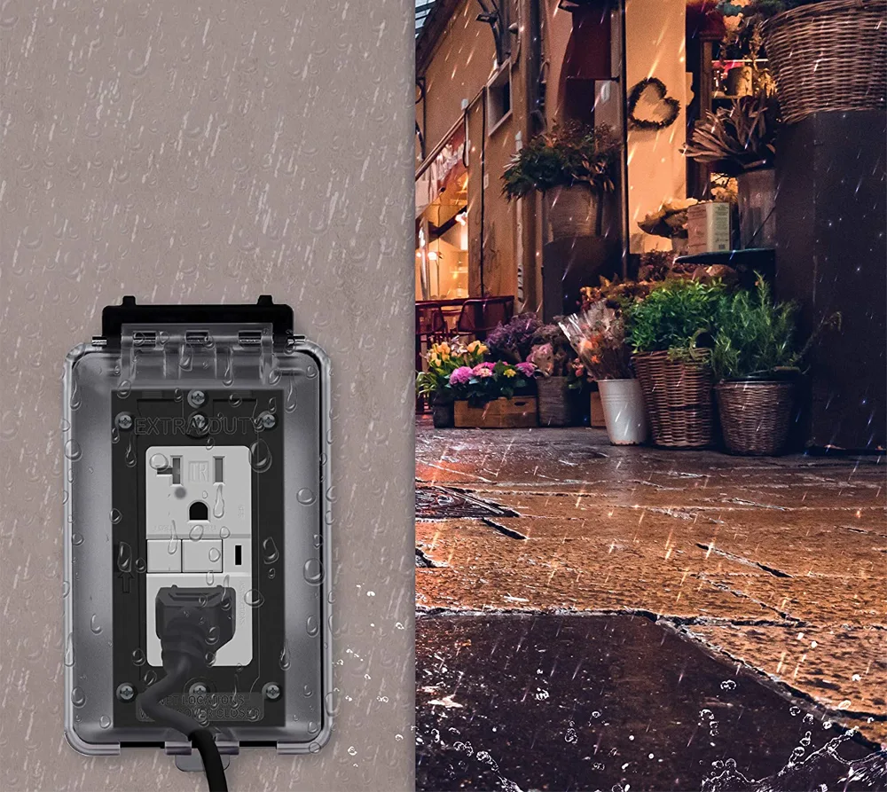 GFCI outdoor outlet winter