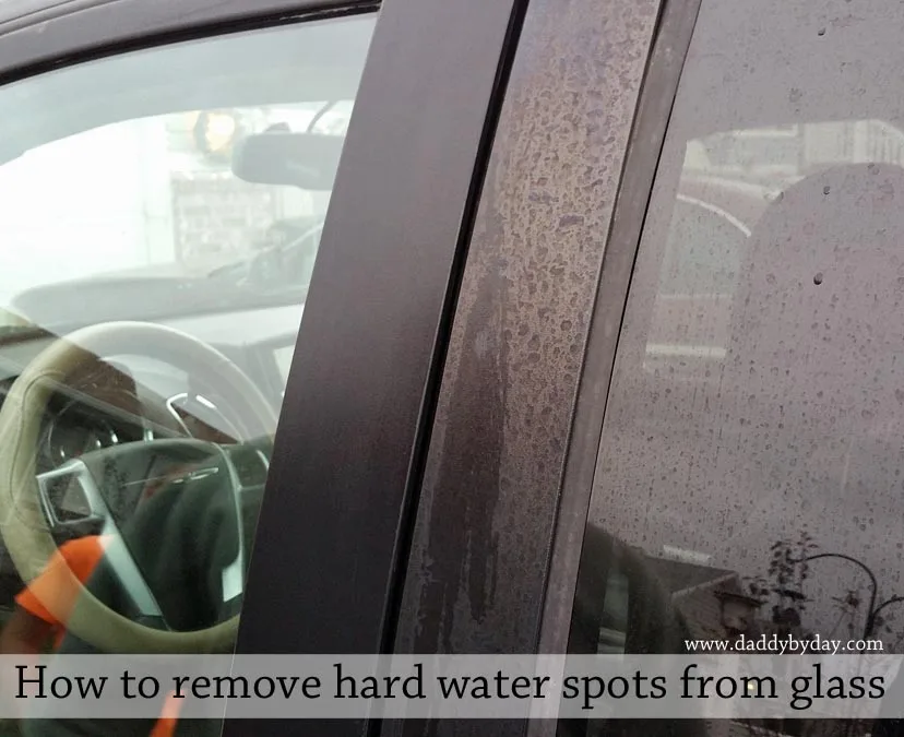 hard water spots on car window