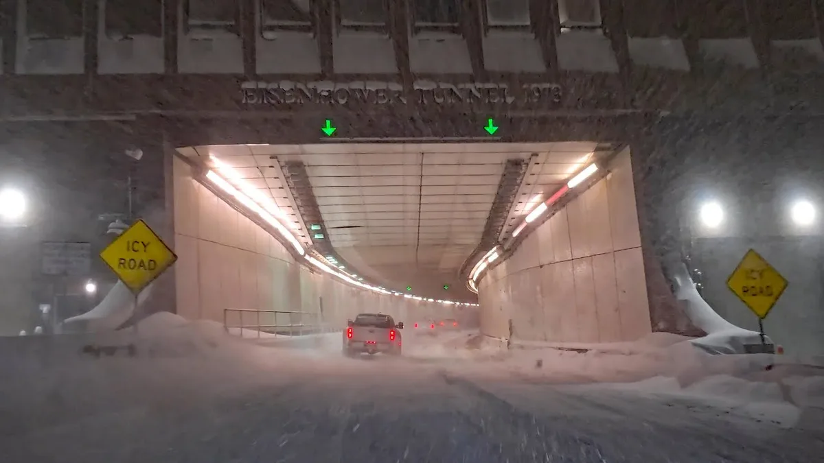 I-70 Eisenhower Tunnel snow traffic