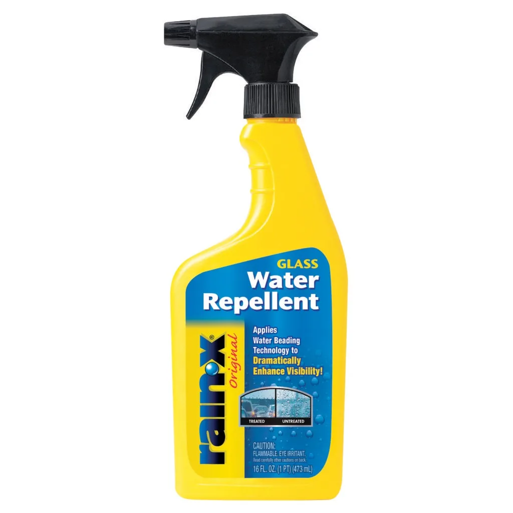 Invisible Glass spray and Rain-X wipes side by side