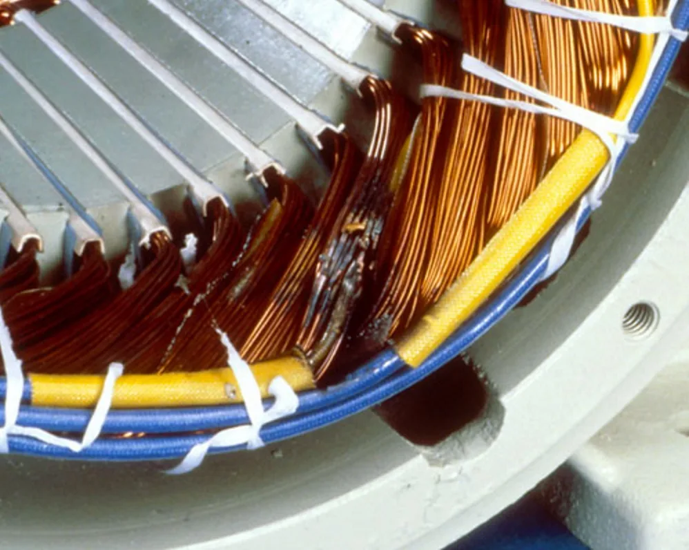 motor winding water damage