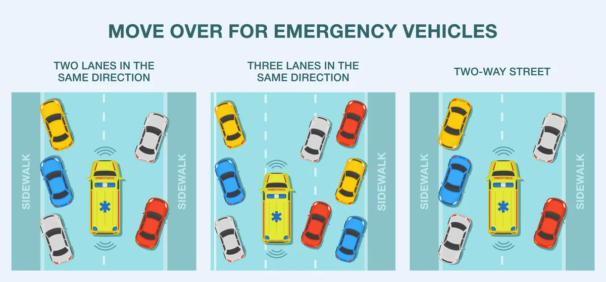 move over law lane change diagram