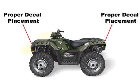 OHV decal placement