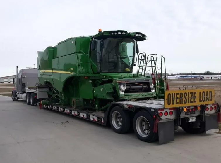 oversize farm equipment on Arkansas highway