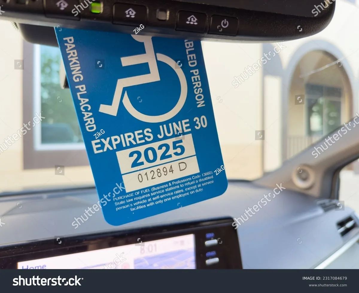 placard placement dashboard rearview mirror