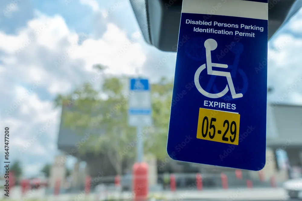 proper placard placement rearview mirror